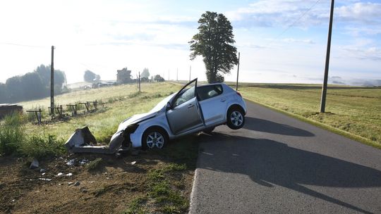 51-latek miał blisko 2,5 promila i wjechał w przepust