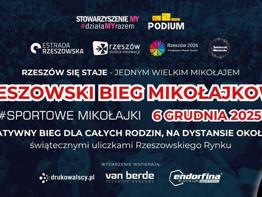 Rodzinny Bieg Mikołajkowy w Rzeszowie. To sport i świetna zabawa