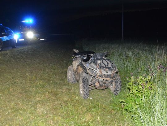39-latek został przygnieciony przez quada z poważnymi obrażeniami trafił do szpitala