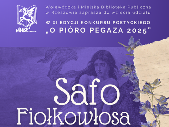 Będzie XI edycja Konkursu Poetyckiego "O pióro pegaza". Biblioteka zaprasza