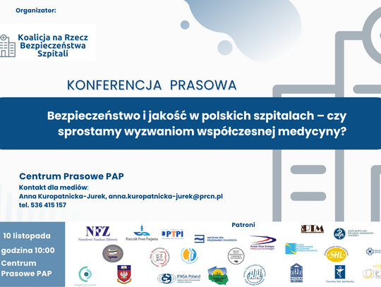 Bezpieczeństwo i jakość w polskich szpitalach – czy sprostamy wyzwaniom współczesnej medycyny? Podsumowanie edycji programu już 10 listopada