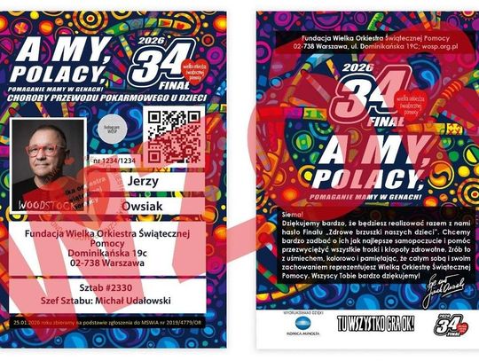 Bezpieczny 34. Finał WOŚP. Policja radzi, jak rozpoznać prawdziwego wolontariusza