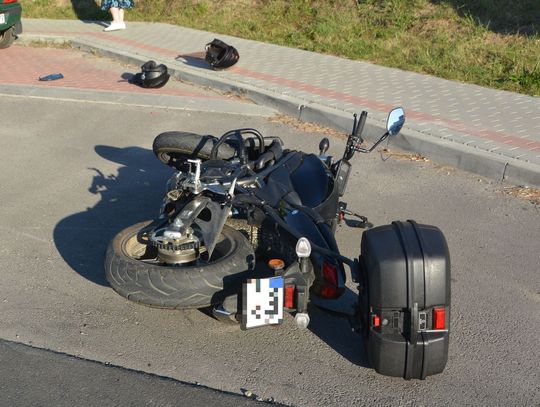 Dwie osoby trafiły do szpitala na skutek zderzenia opla z motocyklem