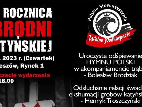 Dziś w Rzeszowie upamiętnią ofiary zbrodni katyńskiej