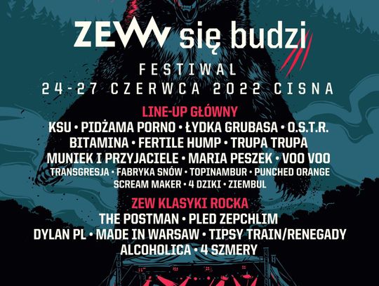 Festiwal ZEW się budzi już za kilka tygodni! Obudź letni zew w sercu dzikich Bieszczadach