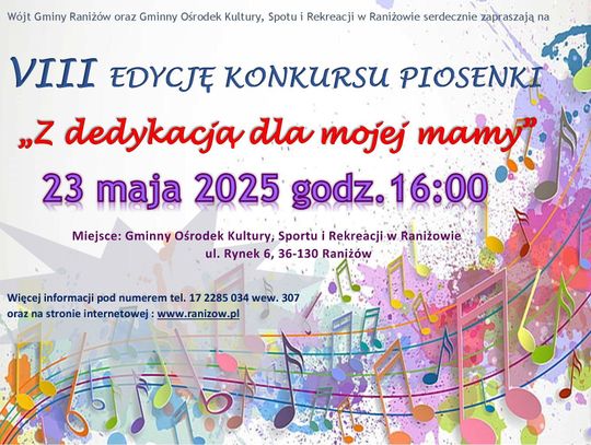 Gmina Raniżów świętuje Dzień Matki z artystycznymi konkursami dla dzieci i młodzieży