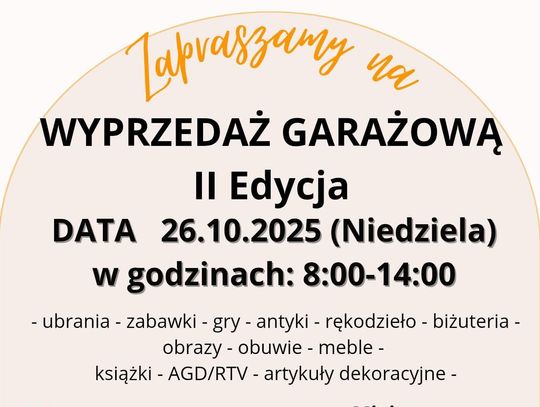 Już wkrótce II Wyprzedaż Garażowa w Kolbuszowej – trwają jeszcze zapisy!