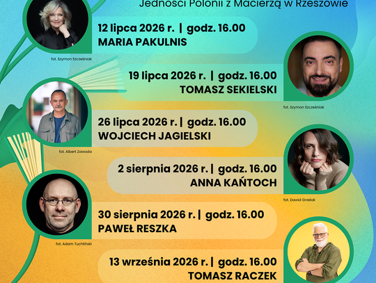 Letnie Ogrody Literackie 2026 – znakomici goście i letnie spotkania z literaturą w sercu Rzeszowa