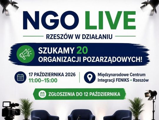 „NGO LIVE – Rzeszów w działaniu!” To już ostatni dzwonek, by się zgłosić