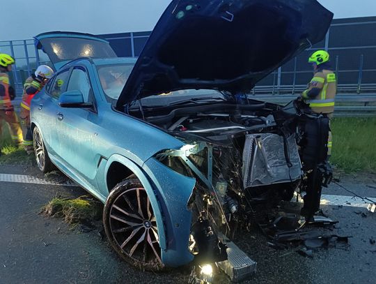 Niebezpieczna kolizja na autostradzie A4
