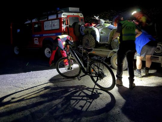 Nocna akcja GOPR-u w Bieszczadach! Rowerzysta zgubił się w lesie