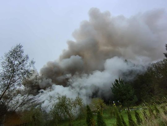 Pożar domu w miejscowości Hyżne! Strażacy już na miejscu