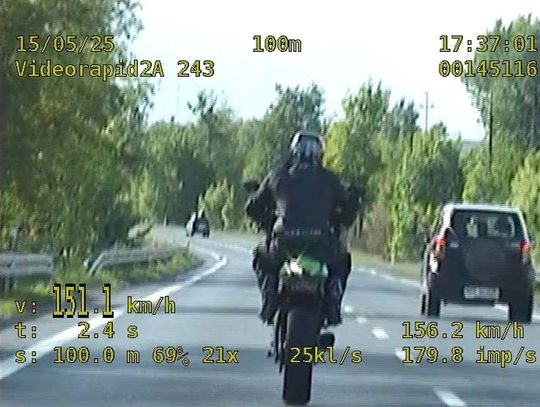 Piracka jazda motocyklisty. Został zatrzymany za szaleńczą prędkość i kaskaderskie popisy [WIDEO]