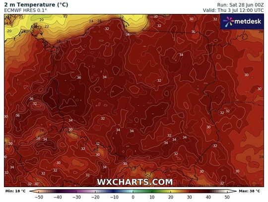 Polska na progu piekielnych upałów: Nadchodzi fala gorąca z temperaturami do 38°C!