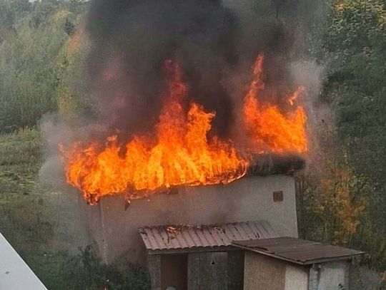 Pożar pustostanu w Rzeszowie! Na miejscu pięć zastępów straży pożarnej