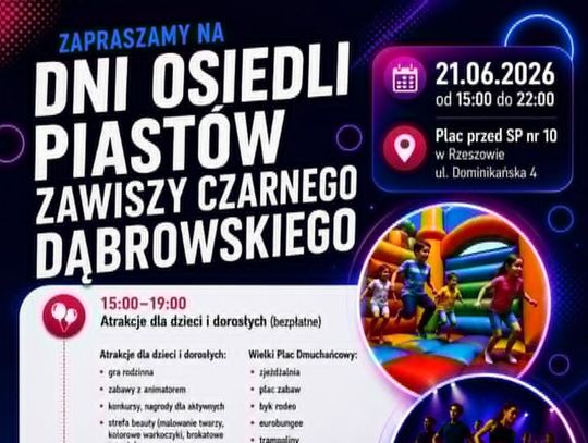 Przed nami wyjątkowe święto trzech rzeszowskich osiedli. Będzie mnóstwo atrakcji dla całych rodzin!