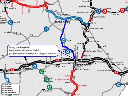 Ruszają prace nad nowym przebiegiem DK9 od Kolbuszowej do A4