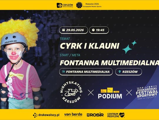 Rzeszów opanują rolkarze. Nightskating otworzy Podkarpacki Festiwal Sportowy