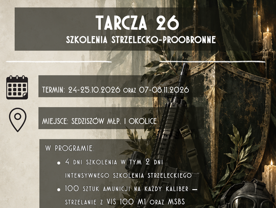 „Tarcza 26” – trwają zapisy na szkolenia strzelecko-proobronne