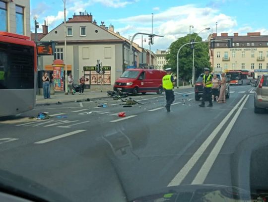 Poważny wypadek z udziałem motocyklisty w centrum Rzeszowa!