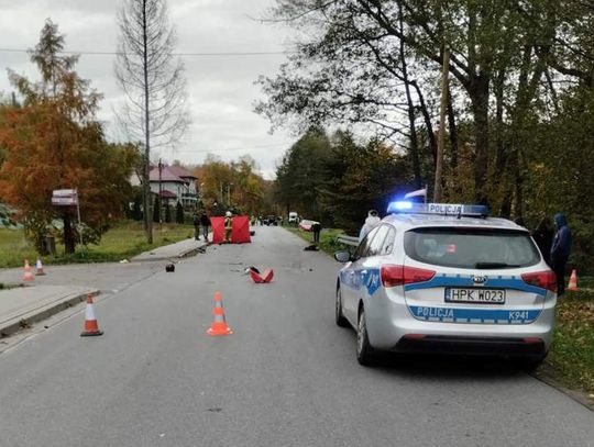 Tragiczny wypadek w Gwoźnicy Górnej. Nie żyje motorowerzysta