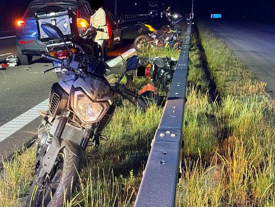 Wypadek na S19 pod Sokołowem Młp. Zderzyły się trzy motocykle i samochód osobowy. 3 osoby ranne!