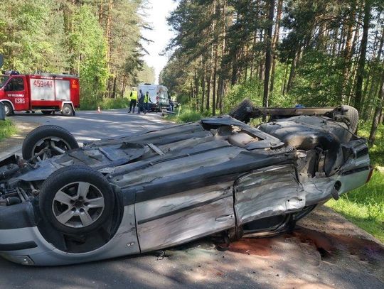 Wypadek w Wilczej Woli. Dwie osoby ranne