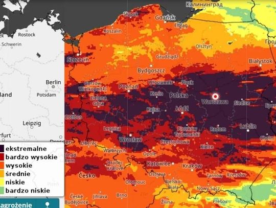 Wysokie zagrożenie pożarowe w całej Polsce!