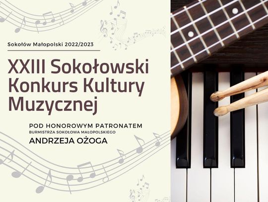 Zaproszenie na XXIII Sokołowski Konkurs Kultury Muzycznej