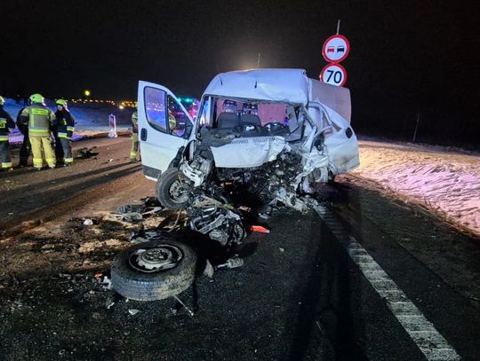 Zderzenie dwóch busów na S19 w Sokołowie Małopolskim