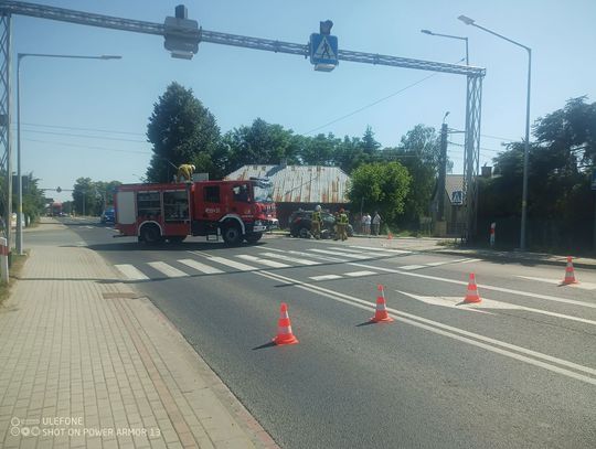 Zderzenie samochodu z motocyklem na DK9. Początkowo droga była zablokowana