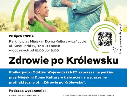 Zdrowie po królewsku w Łańcucie. Wyjątkowy piknik profilaktyczny już w najbliższą niedzielę
