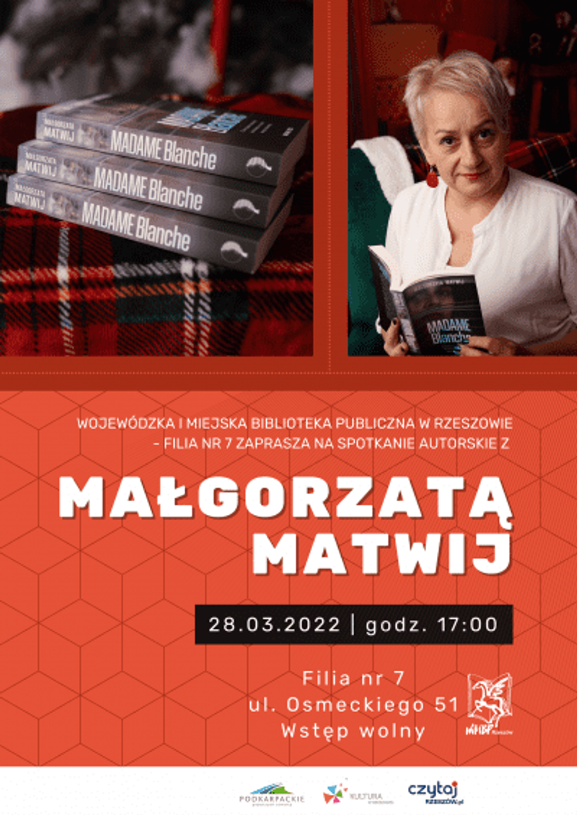 28 marca - Spotkanie autorskie z Małgorzatą Matwij
