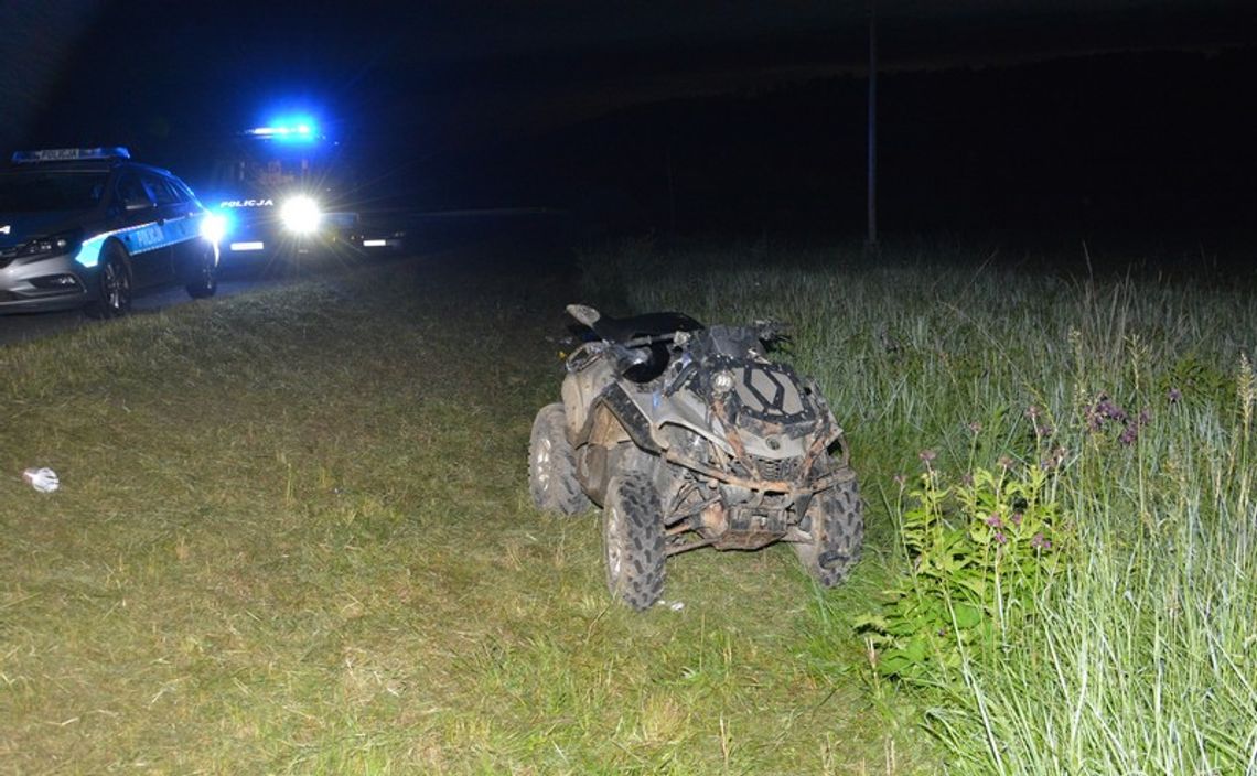39-latek został przygnieciony przez quada z poważnymi obrażeniami trafił do szpitala