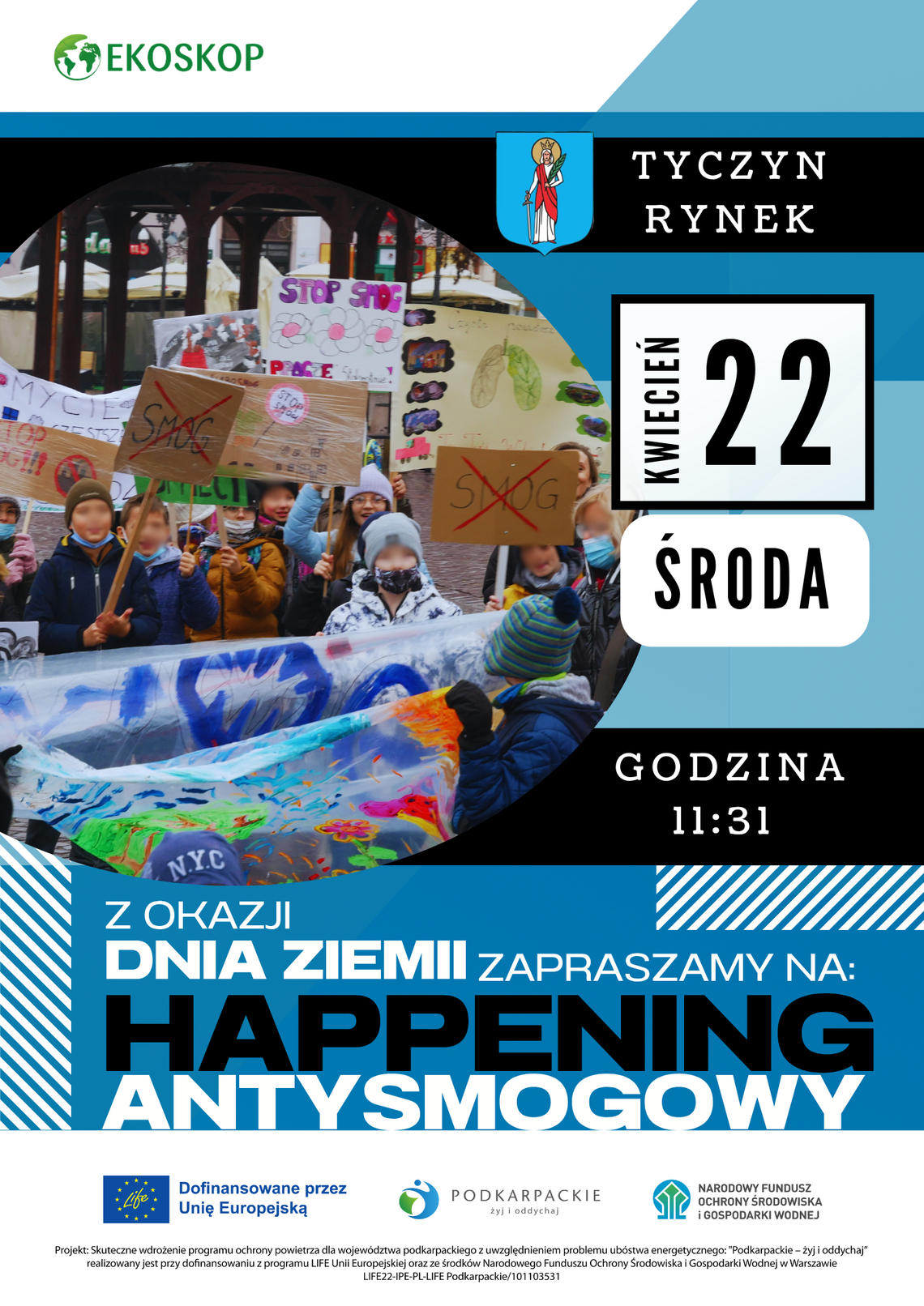 Antysmogowy happening z okazji Dnia Ziemi. Tyczyn zamieni się w scenę ekologicznego protestu