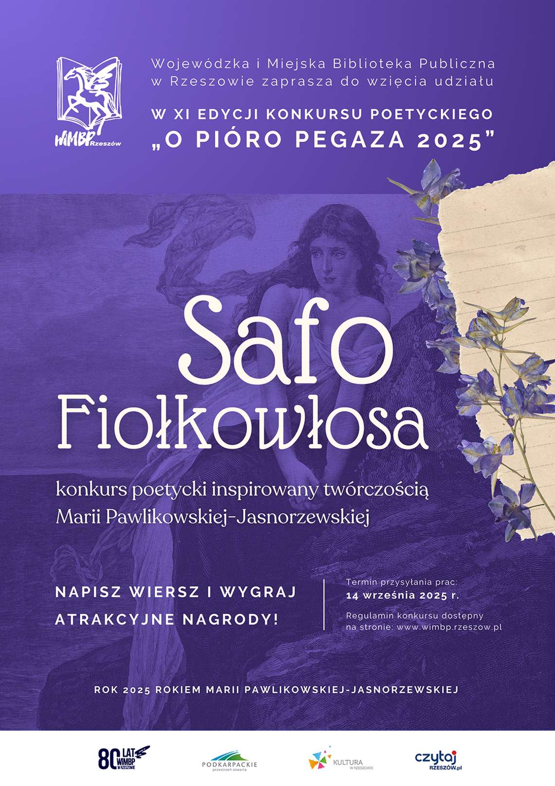 Będzie XI edycja Konkursu Poetyckiego "O pióro pegaza". Biblioteka zaprasza