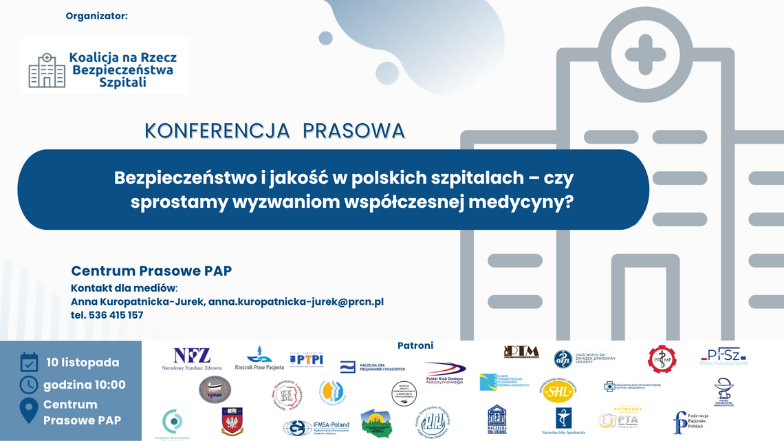 Bezpieczeństwo i jakość w polskich szpitalach – czy sprostamy wyzwaniom współczesnej medycyny? Podsumowanie edycji programu już 10 listopada