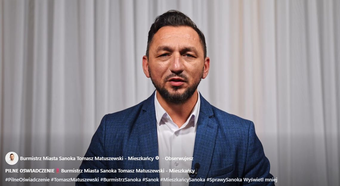 Burmistrz Sanoka zawieszony w obowiązkach. Decyzja prokuratury przed referendum