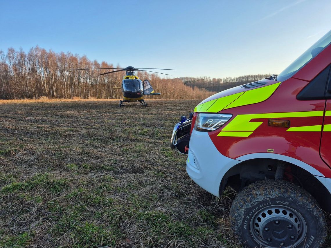 Dramatyczny finał wycinki drzew. W akcji śmigłowiec LPR i liczne służby
