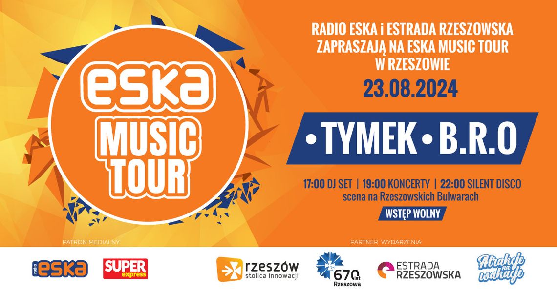 Eska Music Tour 2024 w Rzeszowie. Kto wystąpi na scenie?