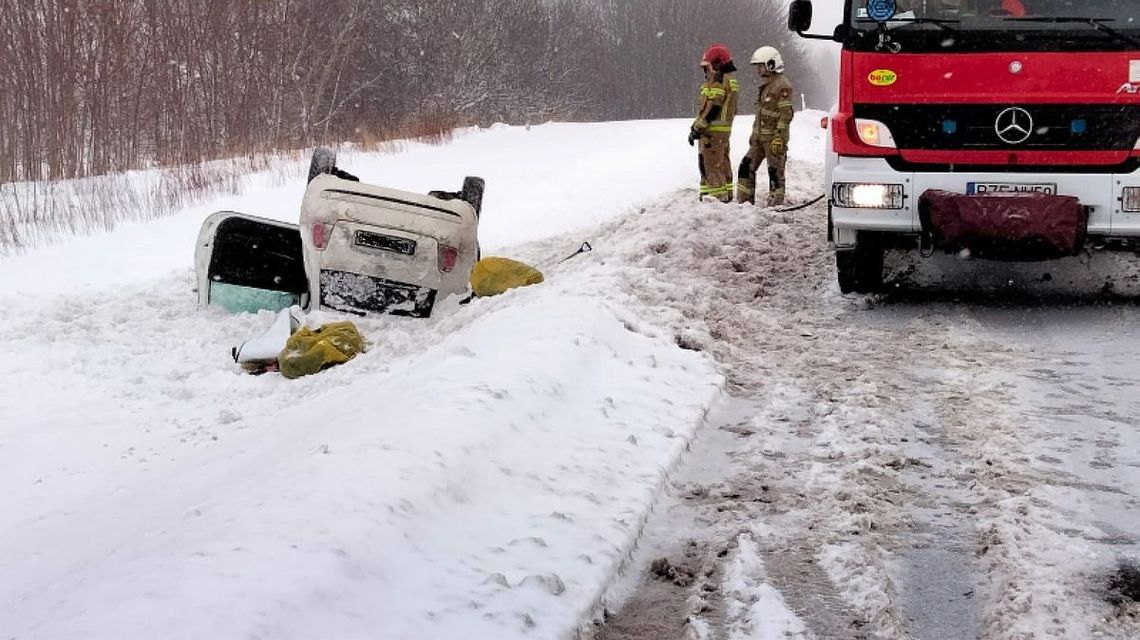 Fatalne warunki na drogach Rzeszowa i okolic. Seria kolizji i wypadków od rana