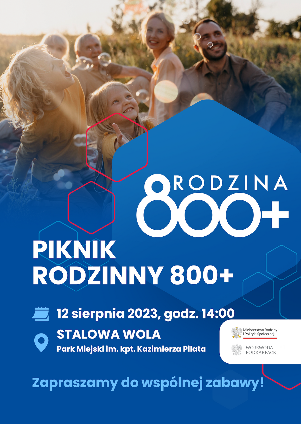 Już po raz trzeci w województwie podkarpackim odbędzie się „Piknik Rodzinny 800+".