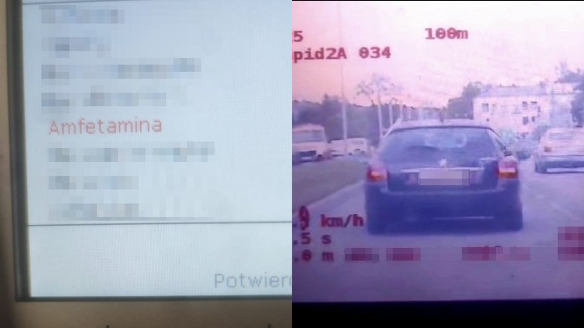 Kierowca pod wpływem amfetaminy i bez uprawnień zatrzymany przez jasielską drogówkę. "Zarobił" 29 punktów i 2600 zł mandatu