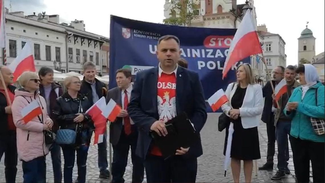 Konfederacja Korony Polskiej wczoraj w Rzeszowie: StopUkrainizacjiPolski!