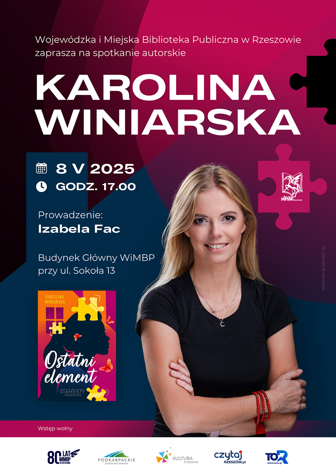 Literacka podróż z Karoliną Winiarską w rzeszowskiej bibliotece