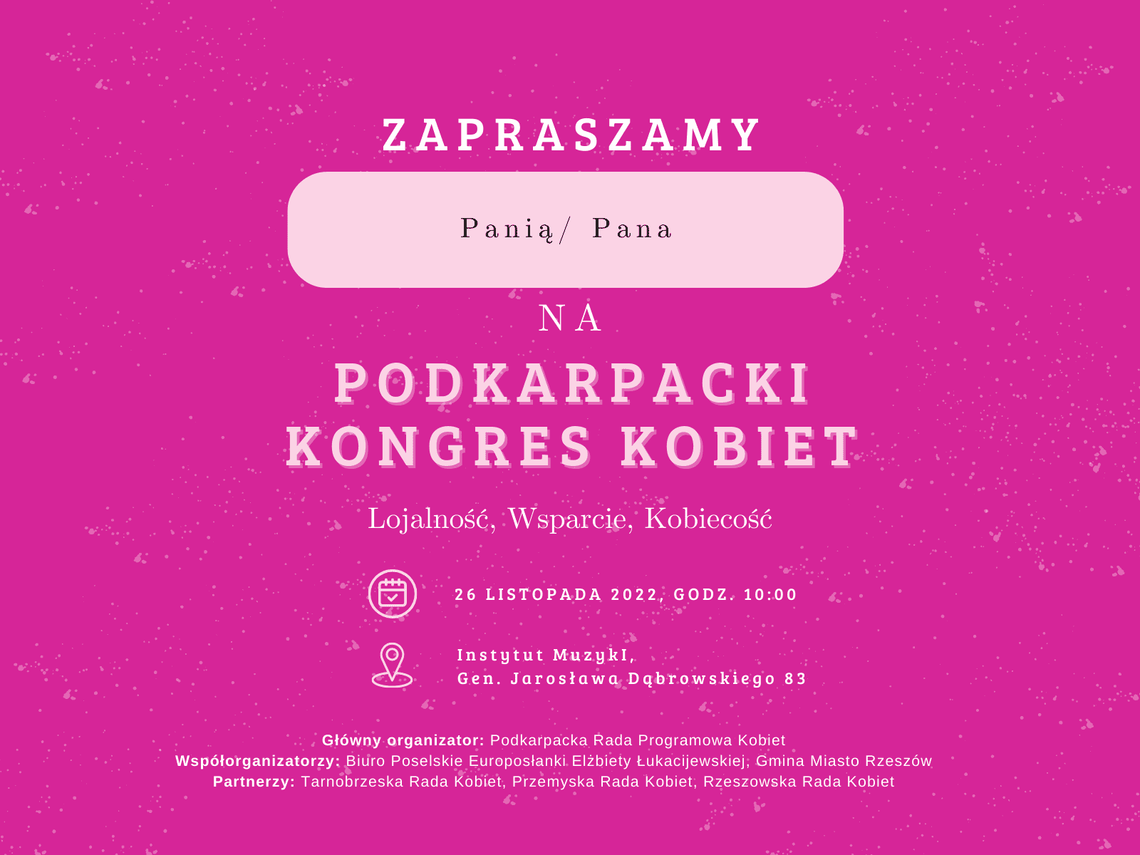 Małgorzata Rozenek-Majdan na Podkarpackim Kongresie Kobiet już w sobotę w Rzeszowie