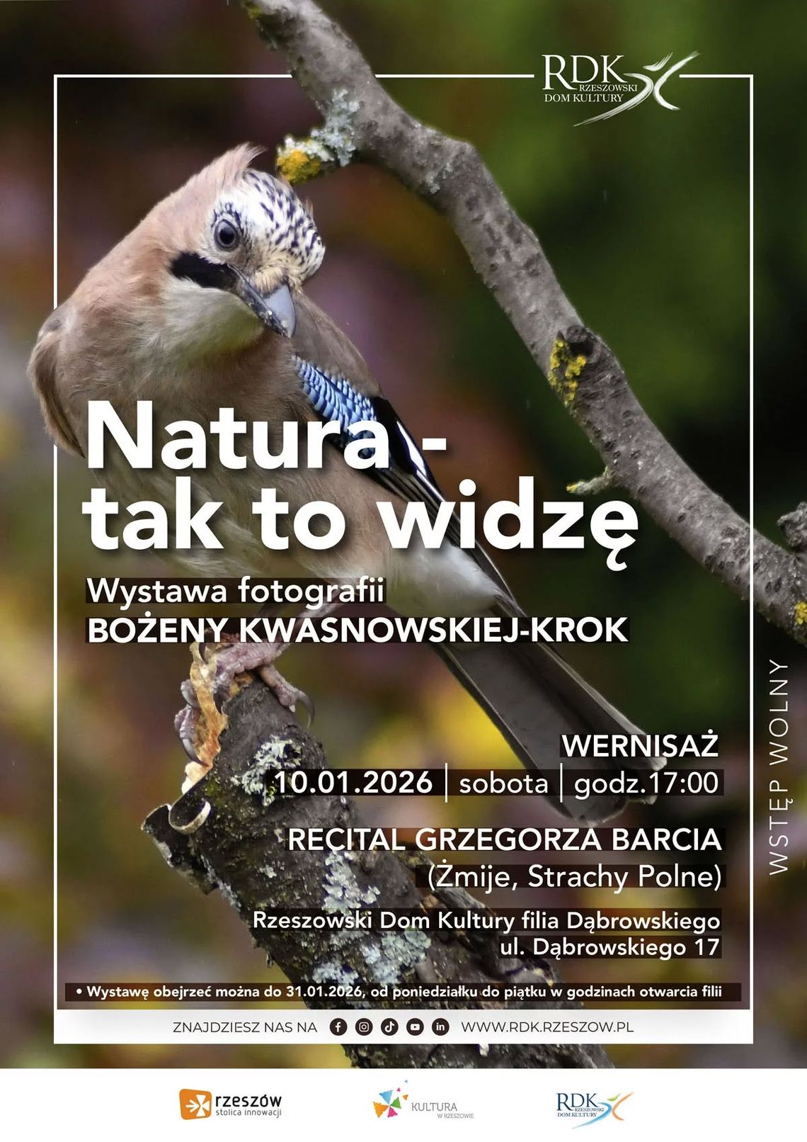 „Natura – tak to widzę” - wernisaż wystawy fotografii Bożeny Kwasnowskiej-Krok „Natura – tak to widzę” - wernisaż wystawy fotografii Bożeny Kwasnowskiej-Krok