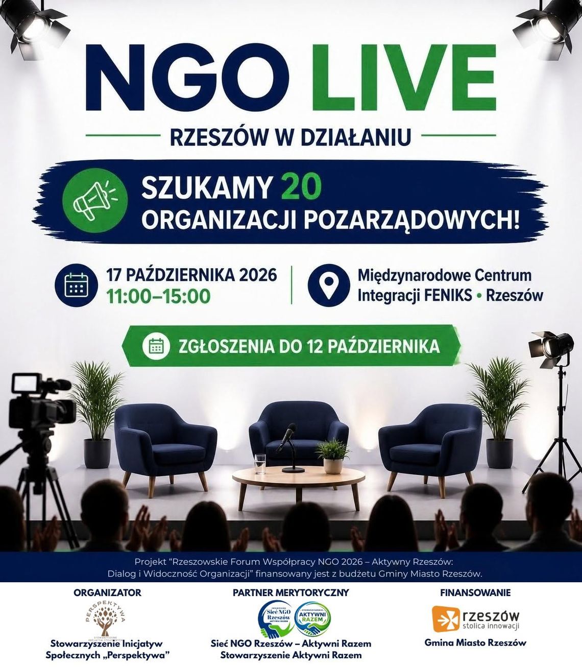 „NGO LIVE – Rzeszów w działaniu!” To już ostatni dzwonek, by się zgłosić