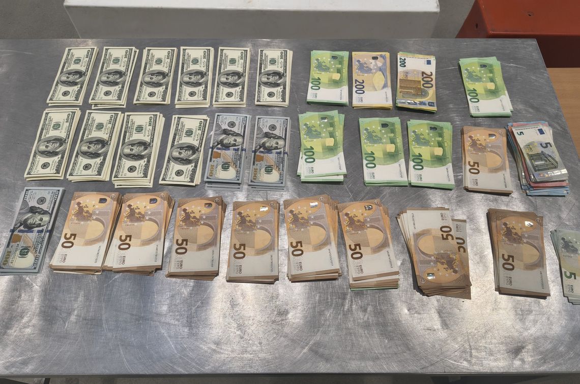 Nielegalny przewóz gotówki: ponad 2 mln euro od 2025 roku