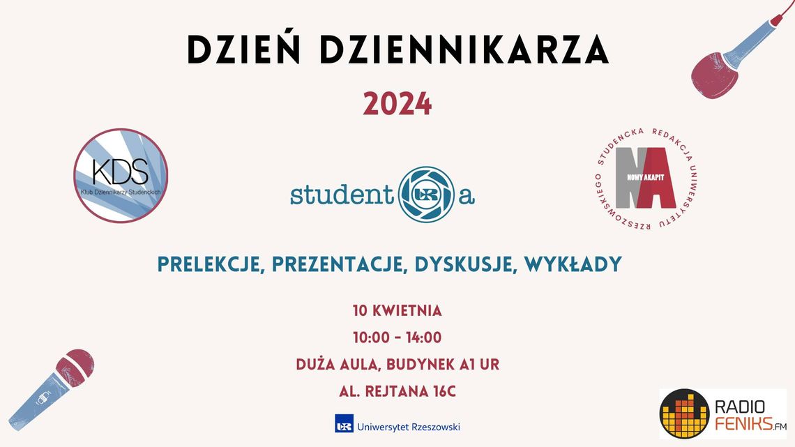 Obchody Dnia Dziennikarza na Uniwersytecie Rzeszowskim. Wydarzenie otwarte dla wszystkich!